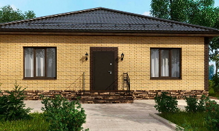 Проекты одноэтажных домов из кирпича | Строй-Рюп - Урюпинск от 3669 рублей