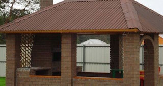 Беседка из кирпича под ключ в Урюпинске цена от 3250 рублей - Строй-Рюп